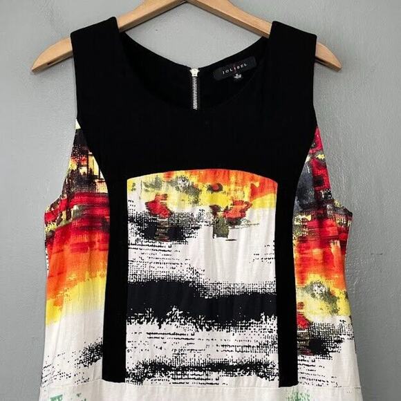 Jolibel Womens Size 8 Sleeveless Jersey Knit Dopamine Dress Artsy Funky Abstract - Picture 3 of 11